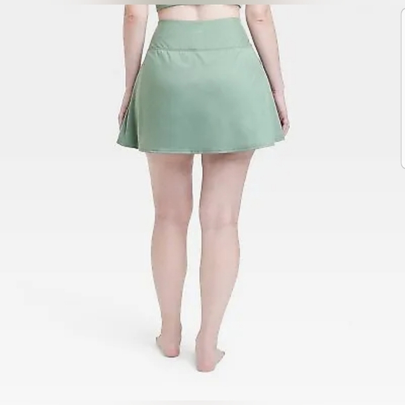 2pc All In Motion Knit Skort & 1/2 Zip High Pile Fleece Pullover Green XL - Picture 8 of 10